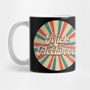 Circle Design Mick Proud Name Birthday 70s 80s 90s Fleetwood Mug